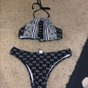 Cupshe black and white bikini